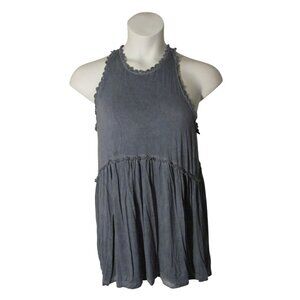 POL L Slate Blue Tank Top Shirt Tunic
